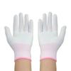 12 Paar/Dutzend Nylon PU Fingerbeschichtete Handschuhe Weiß Handschuh Antistatische Handschuhe Saubere Gestrickte Handschuhe