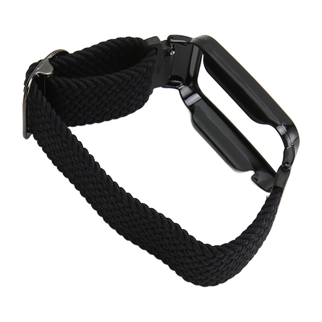 Braided Loop Strap for Mi Band 7 Pro Adjustable Elastic Nylon Loop Wristband with Protective Frame