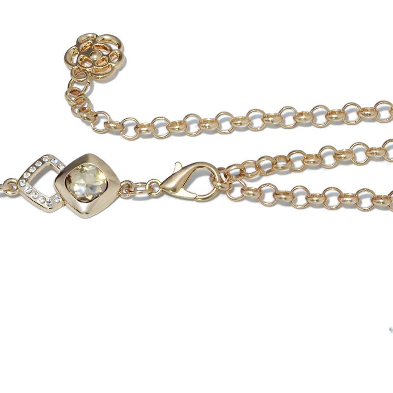 Women's belly dance big rhinestone waist chain women's rhinestone diamond metal chain waist chain