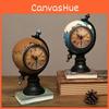 Resin Globe Clock Desk Decor For Home Office Living Room Creative Decoration Gift