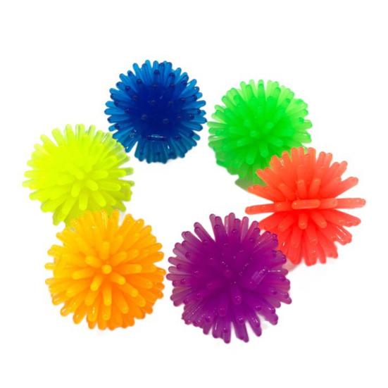 24Pcs 2.5CM Spiky Hedge Balls Mini Porcupine Balls Stress Relief Soft Small Massage