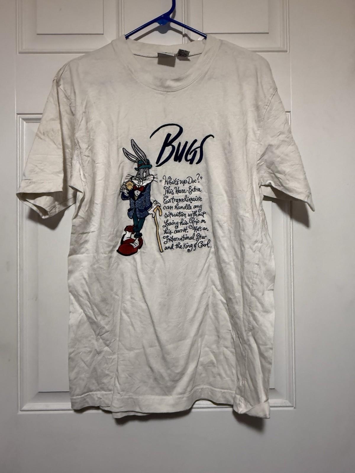 Rare 90s Bugs Bunny - White Shirt- M - Acme Clothing Co. Unisex T-Shirt XXXXL
