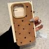 Heart Design iPhone Case for Models 12-16, Sheepskin Finish
