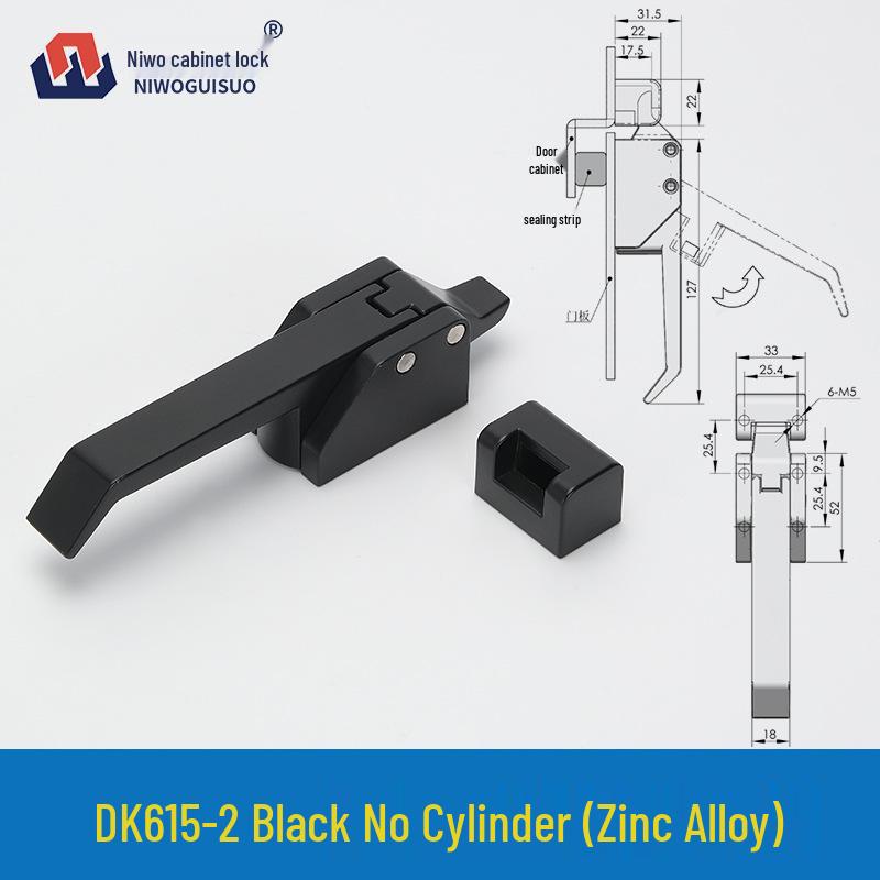 

Zinc Alloy Stainless Steel Freezer Lock Switch Cabinet Handle with Black Bright Chrome Finish