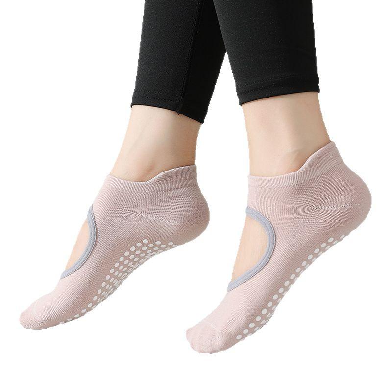 Women's Non-Slip Silicone Yoga Socks - Backless, Breathable, Fitness & Dance 
