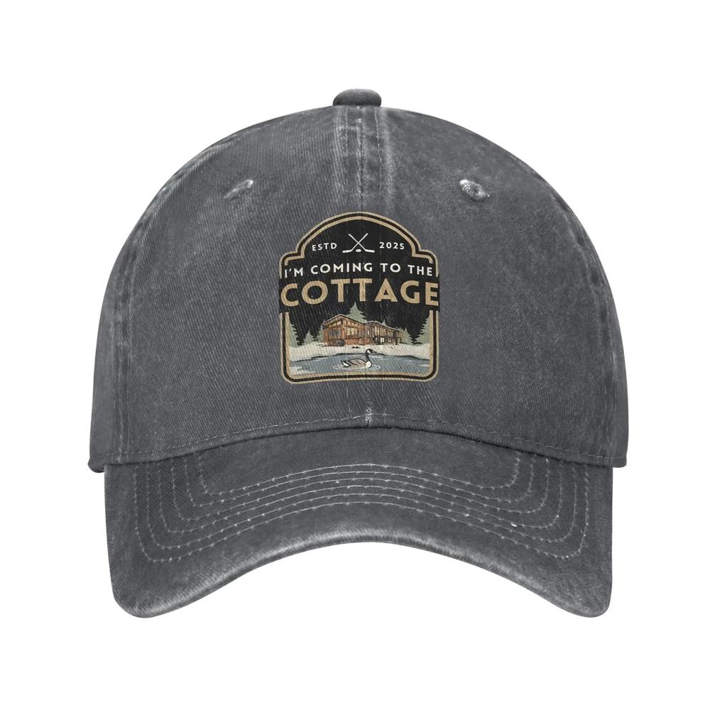Were coming to the cottage Heated Washed Baseball Cap yk Cute Sun Hip Hop Hats Summer Unisex Women Hunting Camping Baseball Caps