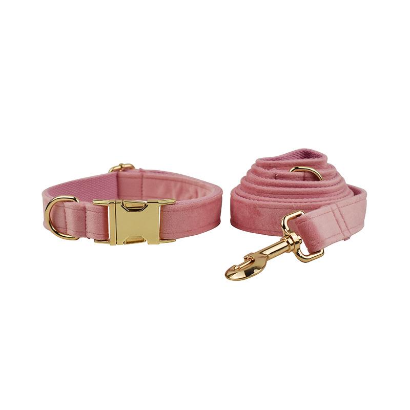 Engravable Pink Swan Dog Collar & Leash for All Sizes XS