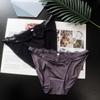 Thin Sexy Knickers Women's Low Waist Briefs Patchwork Lace Underwear Women's Ice Silk Breathable Women's Triangle Panties