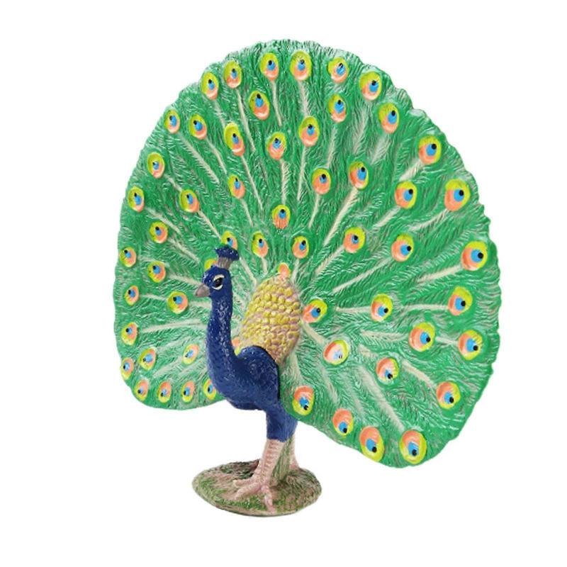 Animal Figure Realistic Peacock Model Ornament Preschool Education Toy