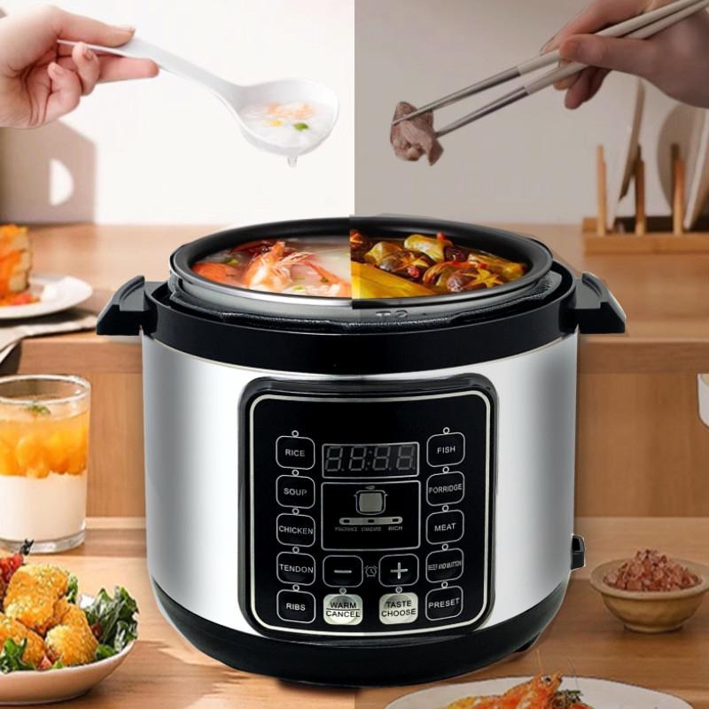 Panela de Pressão Elétrica de Grande Capacidade 5L/6L Reserva Inteligente Panela de Cozimento de Alta Pressão Panela de Arroz Multifuncional