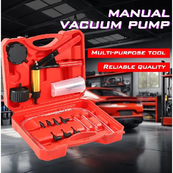 Hand Held Vacuum Pump Brake Bleeder Set Clutch Fluid Bleed Tester Tool Kit Oil Change Power Steering Fluid Bleeding Tool Kit