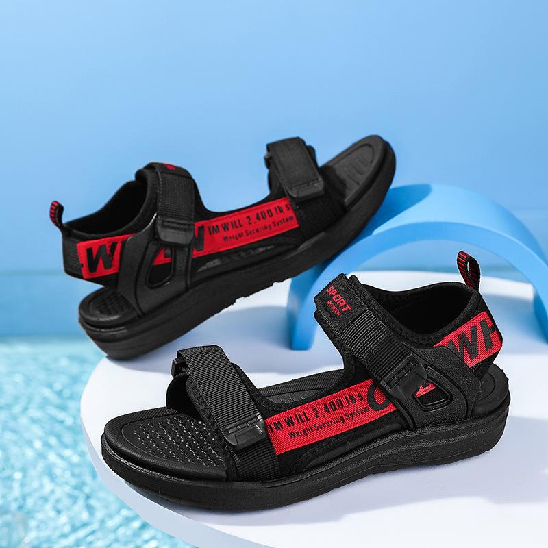 

Детские сандалии летние полые дышащие подростковые размеры 28-41 легкие без дегидратации без отклеивания пляжная обувь для мальчиков 41