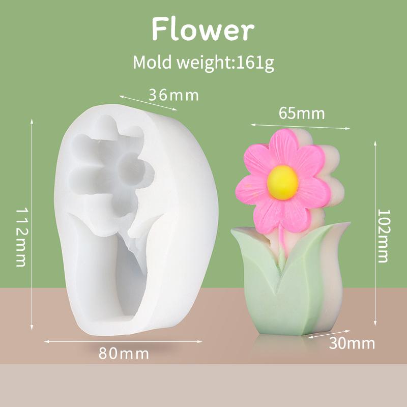 Household Flower Silicone Mold Fondant Craft Cake Ice Cream Chocolate Mold Making Handmade Candle Silicone Molds