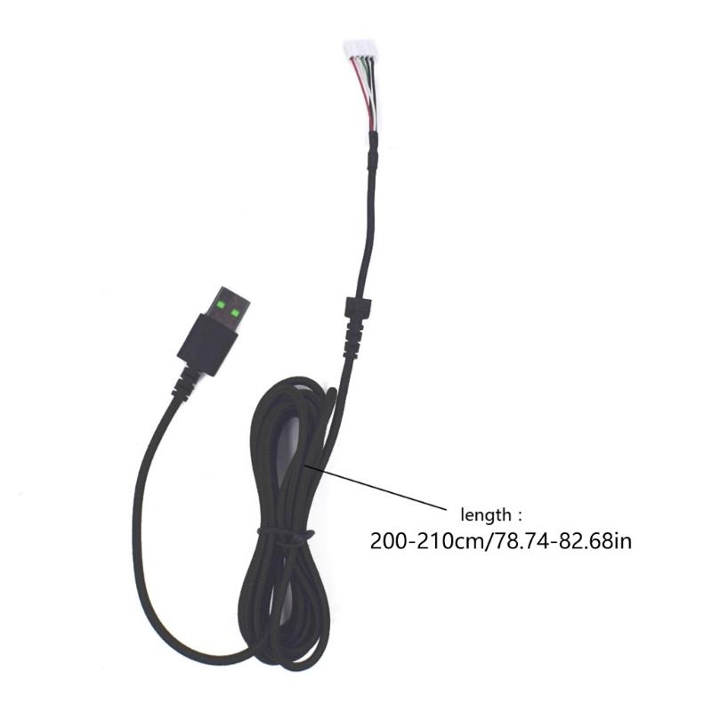 Gaming-Computermaus USB-Kabel Ersatzteile Langlebiges Nylon-Geflochtenes Mauskabel