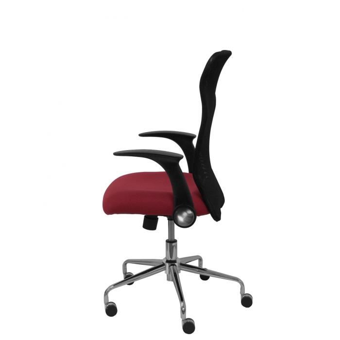 Silla Minaya Respaldo Malla Negro Asiento Bali Granate