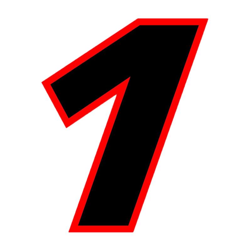 LYKX Various Sizes Removable Decal Racing Number 1 2 3 4 5 6 7 8 9 0 Car Sticker Waterproof Motorcycle Helmet Accessories