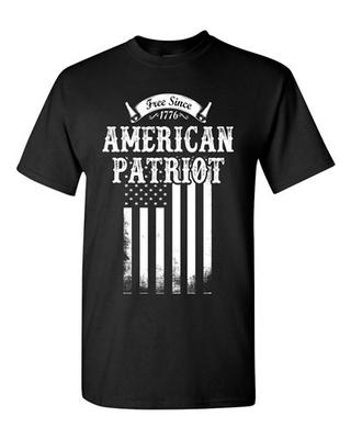 Free Since 1776 American Patriot Flag USA Patriotic White DT Adult T-Shirt Tee Unisex T-Shirt