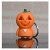 Iluminación LED Halloween Calabaza Colgante Figura Juguetes Con Sonido Llavero