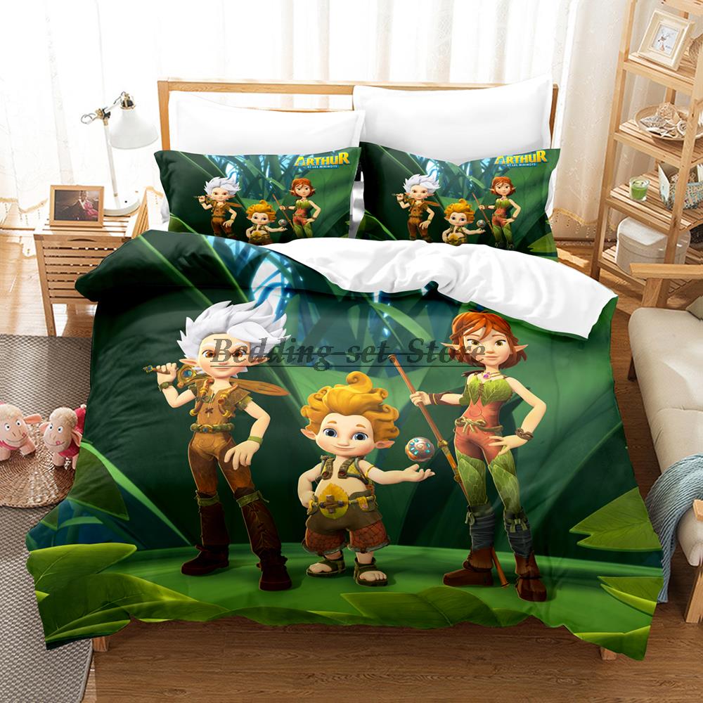 Arthur Et Les Minimoys Bedding Set Single Twin Full Queen King Size Bed Set Aldult Kid Bedroom Duvetcover Sets 2023 Bed Sheet
