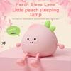 Squishy Peach Silicone Night Light - Rechargeable Dimmable LED Lamp, Cute Bedroom Decor & Sweet Gift for Kids, Girls & Her