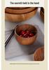 Acacia Wood Salad and Rice Bowl - Large Round Wooden Basin Tableware