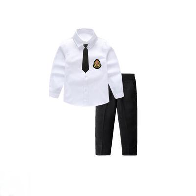 Boys' White Long-Sleeved School Performance Shirt - June 1st Versatile Costume Set