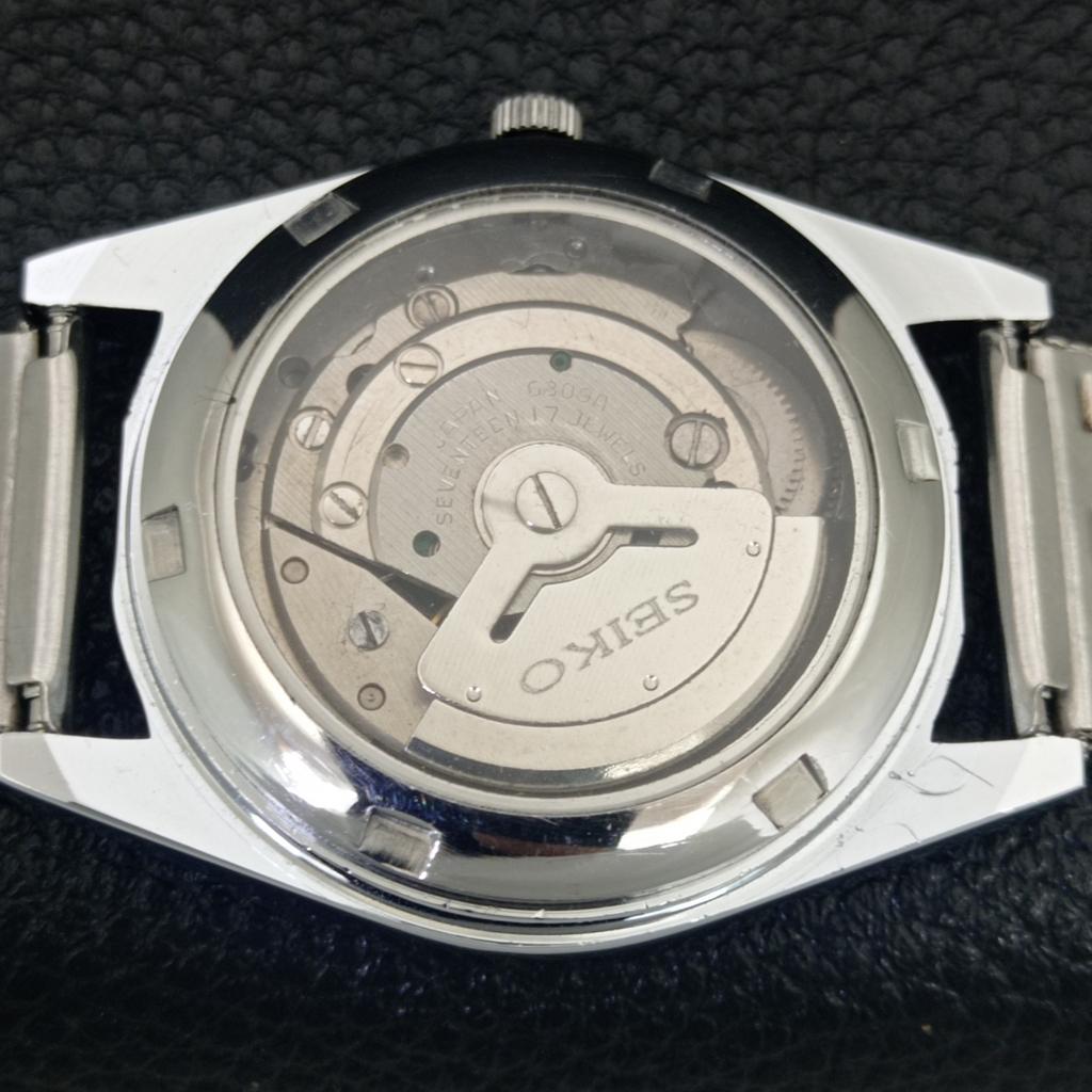 AUTOMATIC VINTAGE REFURBISHED SEIKO 5 6309A JAPAN MENS BLACK WATCH A442513-1