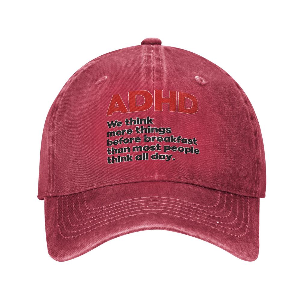Summer ADHD Awareness  Baseball Cap Sun  Wholesale Design Washed Trucker Hat Unisex Adult y2k Cute Running Hippie Baseball Caps