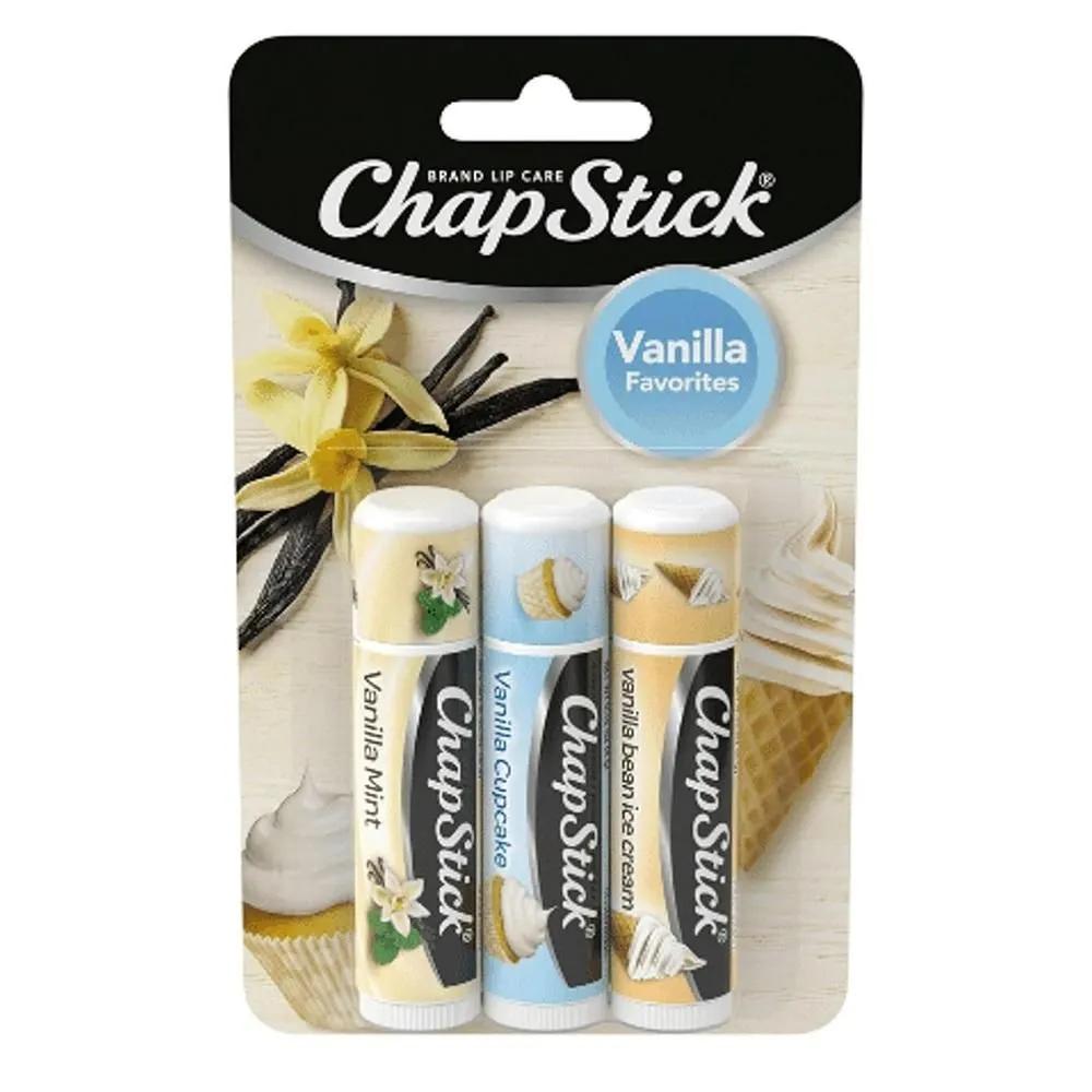ChapStick Vanilla Favorites Flavored Lip Balm 0.15oz 3 pack
