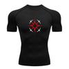 Men's Quick Dry Compression Athletic T-Shirt, Stylish Red St