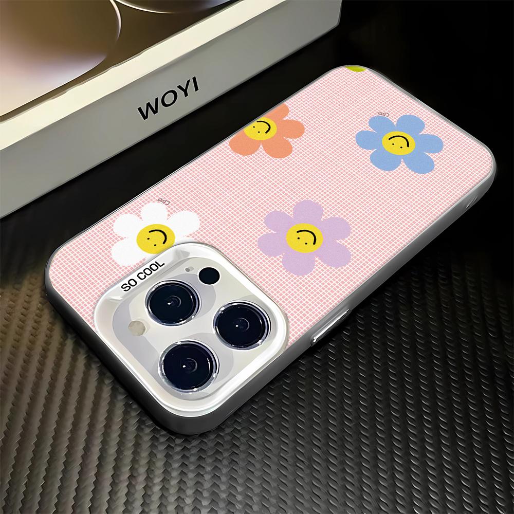 Blue Flowers Case For Iphone 16 Pro Cover For Iphone 15 14 13 12 11 Pro Max Cover Funda Bumber Coque 16 Pro 16E Case