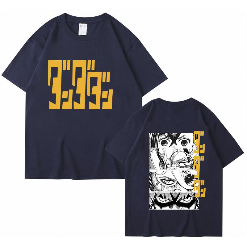 Camiseta de Algodón Dandadan Okarun Unisex Mujer Transpirable Clásica Camiseta Universitaria Años 2000 Ropa Coreana Estética Hip Hop