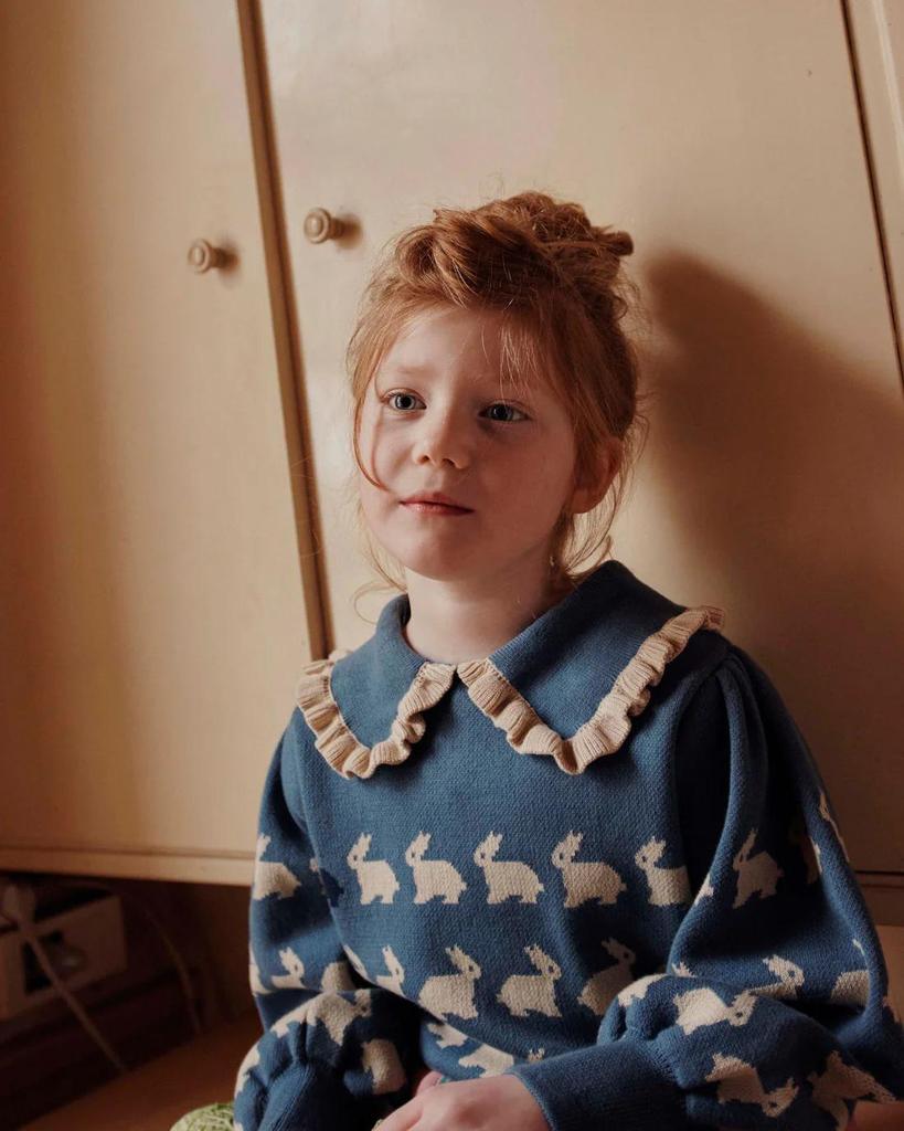 Autumn/Winter Knitted Sweater with Corduroy Skirt Set