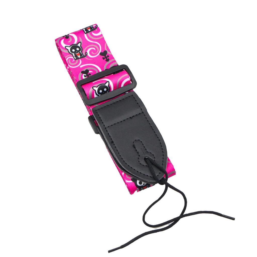 Ethnic Style Polyester Guitar Strap - Folk Classical Design, Widened Shoulder for Electric and Bass Guitars.
