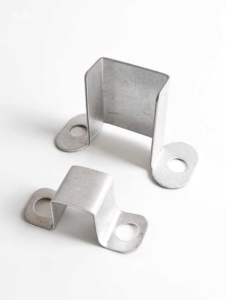 Square Tube C-Shaped Connector Base with Inner Slot and Solderless Guardrail Accessory
