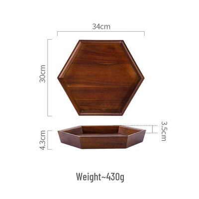 Ru Han Japanese Wooden Hexagonal Serving Tray