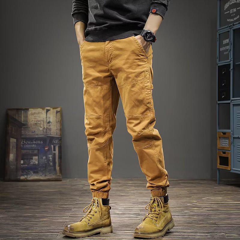 Men's Retro Spring/Autumn Loose Cuffed Casual Overalls