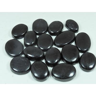 305Cts.Natural Black Tourmaline Oval Shape Cabochon Loose Gemstone 16Pcs Lot C-2903