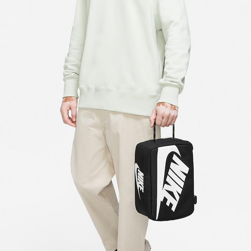 Nike Polyester Schuhkarton Handtasche Schultertasche Umhängetasche Aufbewahrungstasche Unisex Schwarz Lässig DV6092-010
