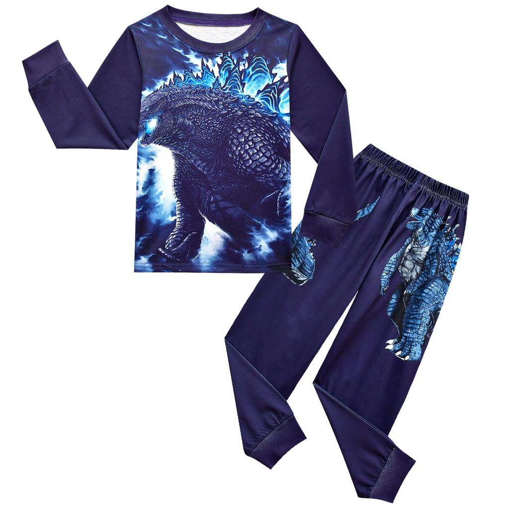 Cozy Themed Boys Pajama Set Soft Long Sleeve And Pants For Ages 3 To 8 Child 110cm/43.31in