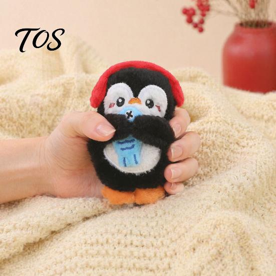 Plush Keychain Pendant Penguin Toy with Squeaker, Cartoon Schoolbag Pendant, Stuffed Animal Doll for Backpack Bag Charm Plushie