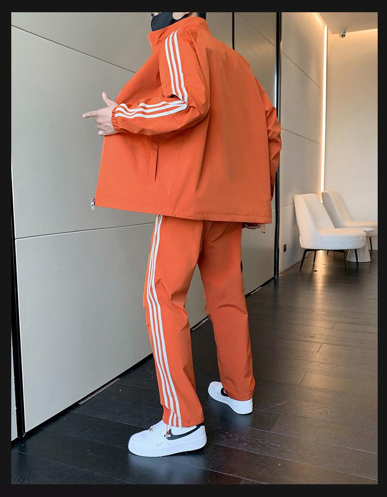 Pánská retro tepláková bunda se třemi pruhy a stojáčkem