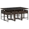 VidaXL Ensemble à manger de jardin et coussins 7 pcs marron rotin 3278036