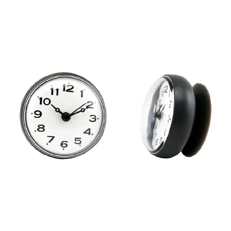 Suction Mounted Shower Clock for Bathroom Mirror, Round Clock Face with Bold Numerals for Sink Side Placement for Family Use