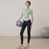 Yoga clothes women's 1011 new summer short-sleeved running thin sports top Pilates training fitness clothes set