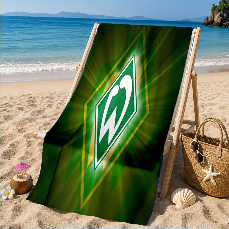 Werder Bremen Fußball Strandtuch, Schnelltrocknend, Pflegeleicht, Geeignet für Fitness und Strandurlaub, Sport-Essential