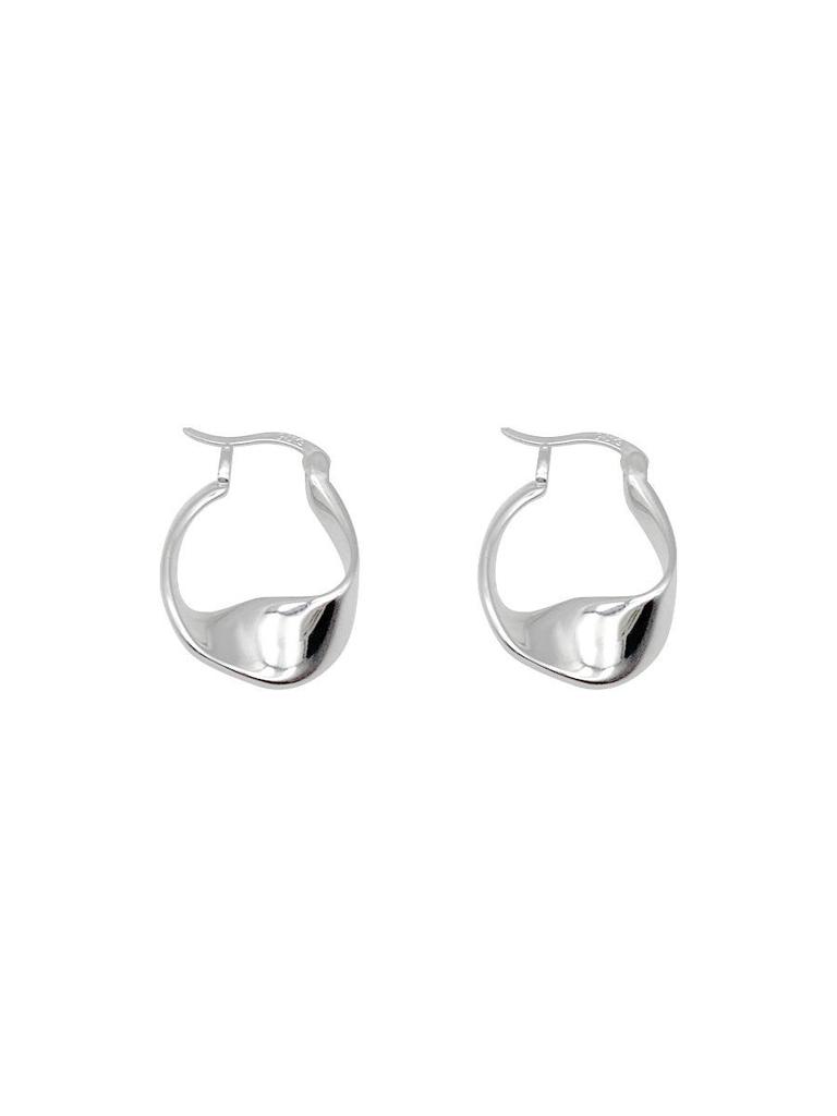 Boucles d'oreilles européennes et américaines en argent 925 à aiguille géométriques torsadées tempérament rétro