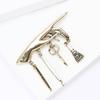 Metal Brooch Hand Nail Polishing Tools And Tassels Ornament Unisex Punk Accessory for Denims Jackets And Bags