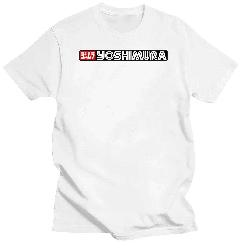 Тяжелая футболка Yoshimura 2024 Выхлопная система Байкер Мотоциклист Мужские Топы Футболки Унисекс Футболка S