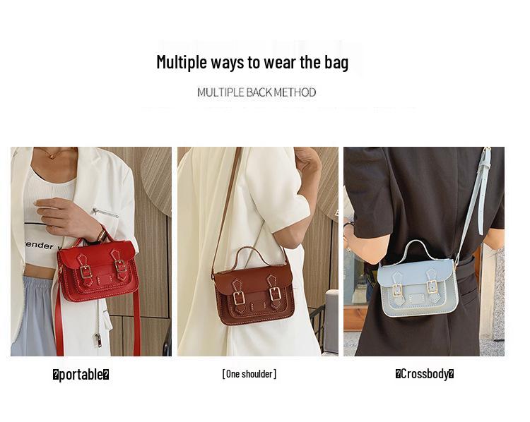 Cambridge DIY Handmade Color Block Woven Shoulder Crossbody Messenger Bag - Women's Trendy New Style
